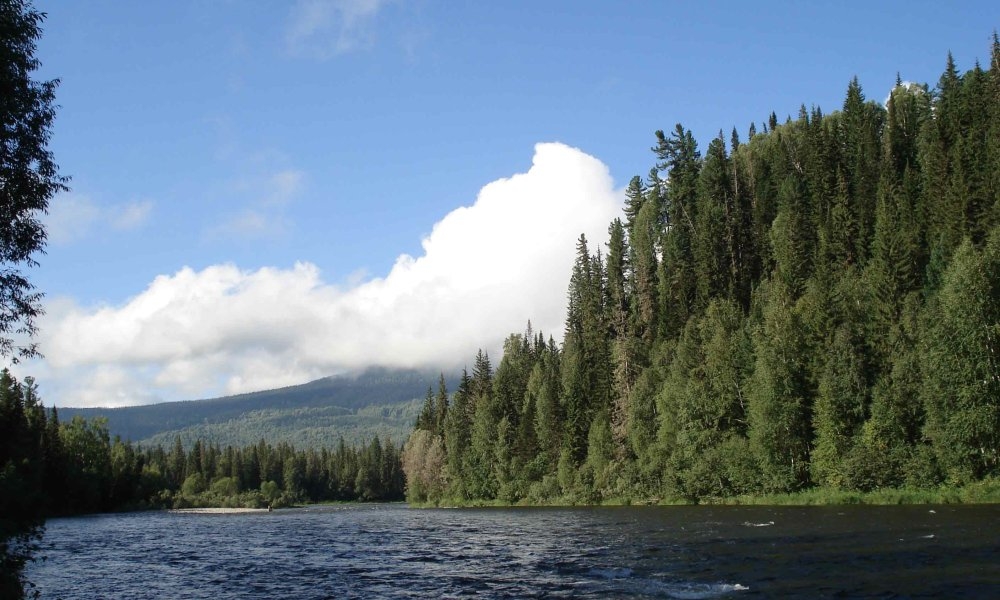  Bildet viser landskapet i Krasnoyarsk-regionen i Russland